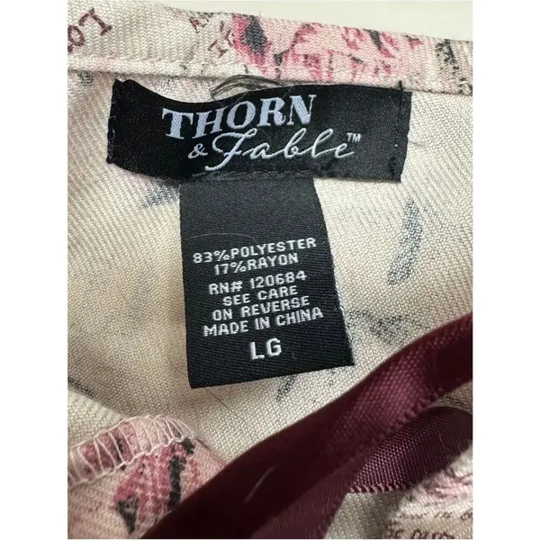 Thorn & Fable Rosy Romantic Literature Corset Crop Tank Top Women’s Large - Image 2