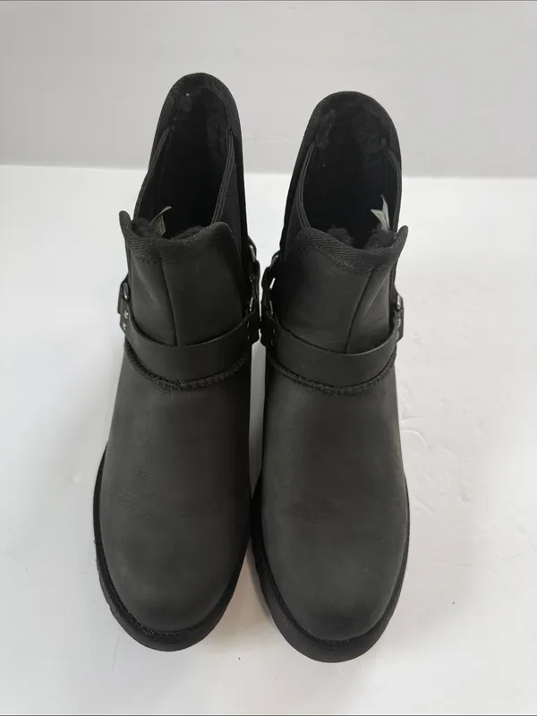 UGG Black Women's Ankle Booties with Harness Detail - Image 4