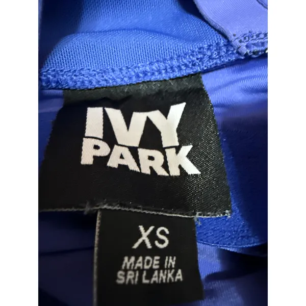 Ivy Park Blue Sleeveless Cross Back Yoga Workout Athletic Tank Top Size XS - Image 3