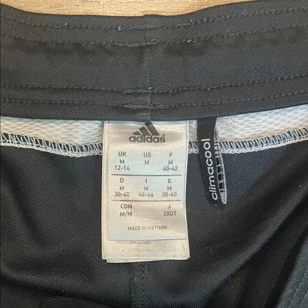 Adidas Black Sweatpants with White Accents - Image 2