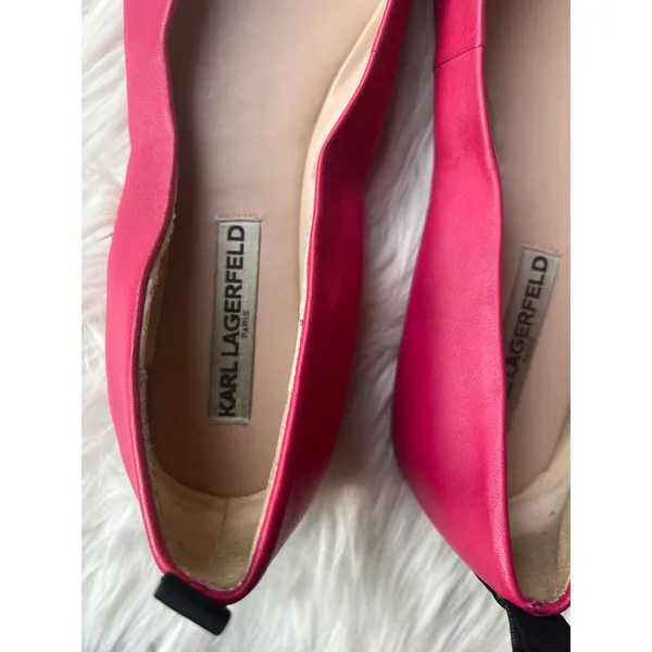 Stylish Pink Ballet Flats by Karl Lagerfeld - Size 9.5M - Image 2