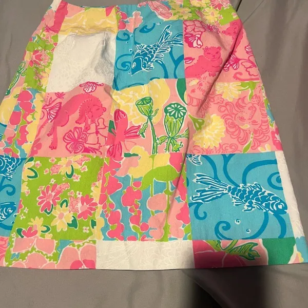 Lilly Pulitzer patchwork‎ skirt vintage size 0 - Image 5