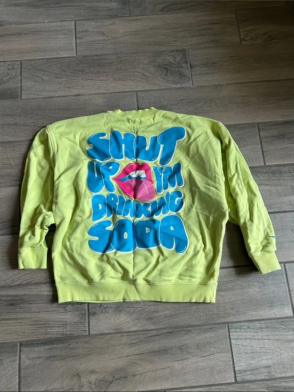 poppi Neon Lime Crewneck Sweatshirt - Women's Casual Pullover - Image 5