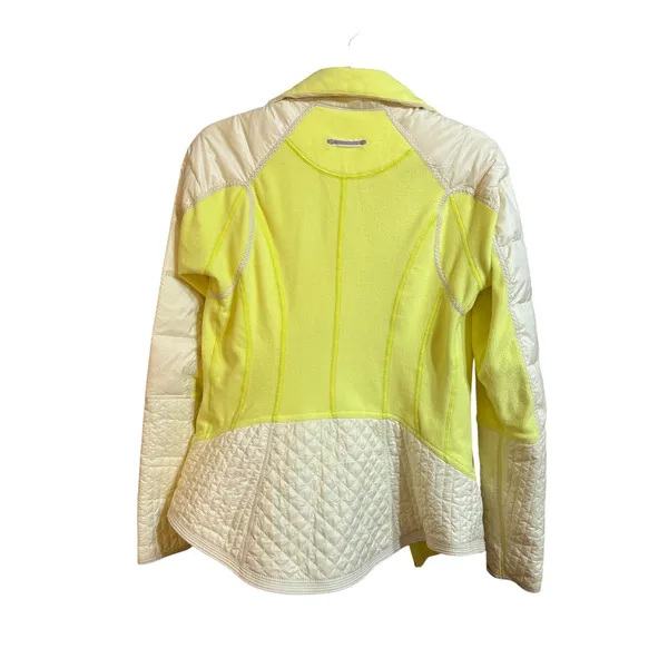Lululemon Run Bundle Up Jacket In Clarity Yellow‎ Sz 6 - Image 2