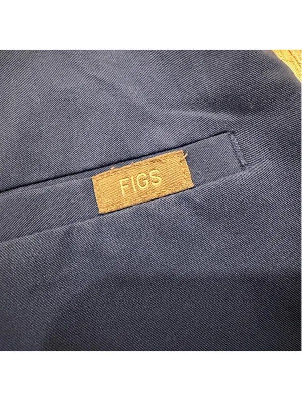 Figs Casma 3 Pocket Scrub Top XS in Denim Blue - Image 7