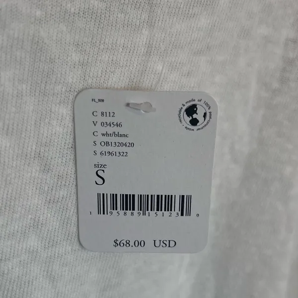 NWT We the Free White High Low Hem Stripe Statement Cuff Oversized Top Small - Image 5
