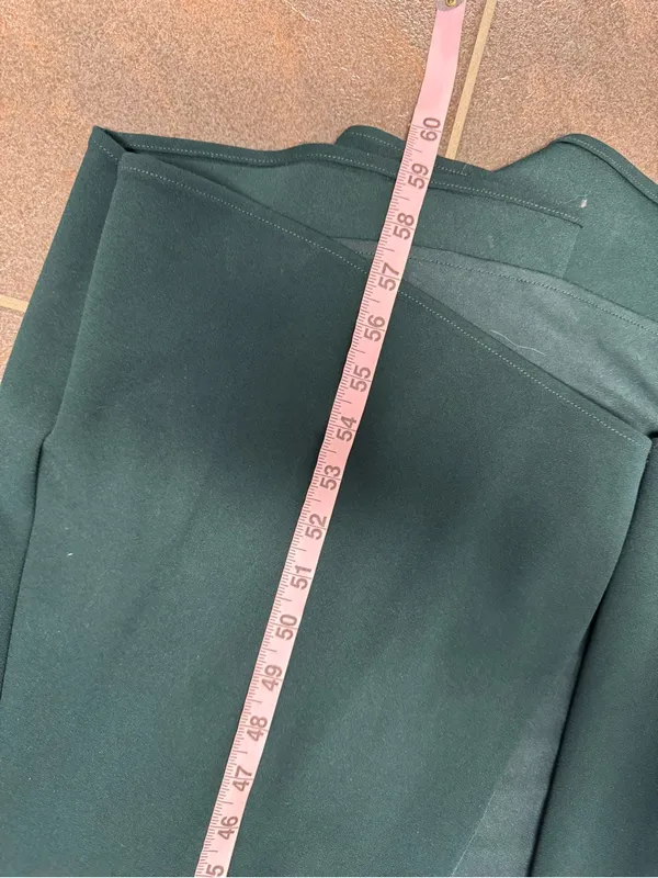 BHLDN Delice Off-the-Shoulder Crepe Long Maxi Dress Formal Gown Dark Green US 6 - Image 14