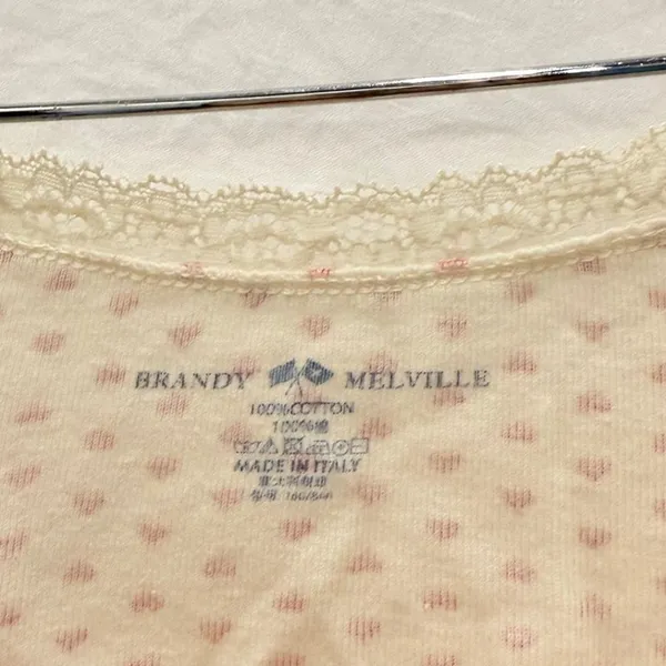 Brandy Melville Skylar Heart Lace‎ Tank Japan Exclusive Tank Made in Italy - Image 4