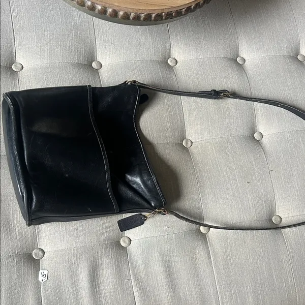 Coach Vintage Black Glove Tanned Leather Bucket Bag No 0660 013 - Image 6