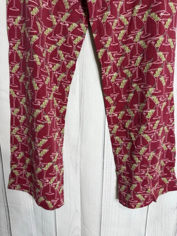 Soma Personality PJs Long Sleeve Pajama Pant Set Martini Olives Top: XL Pants: L - Image 10