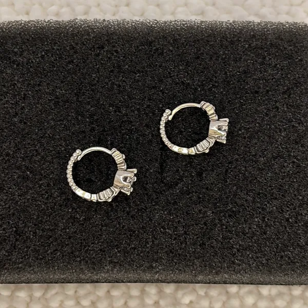 13mm CZ Small Hoop Earrings for Men Women Hip Hop Punk Streetwear Unisex Earring - Image 3