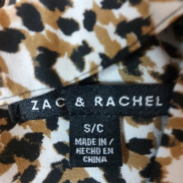 Zac & Rachel V-Neck Animal Print Sleeveless Blouse S Mobwife Dopamine Corporate - Image 12