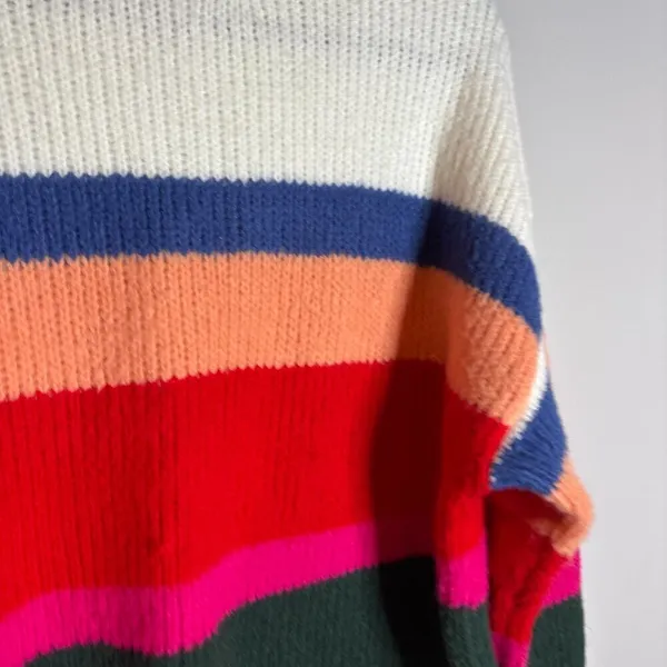Fantastic Fawn chunky colorful striped sweater - Image 2