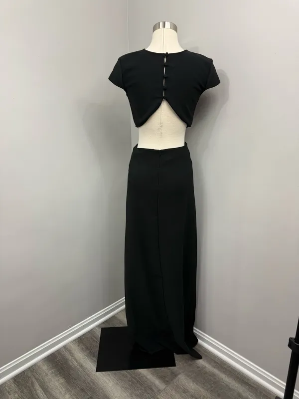 Lulu’s Conversation Black Cutout Maxi Dress  - Image 10