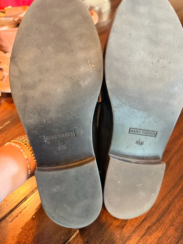 Marc Fisher Calixy Kiltie Fringe Loafers Black Cream Brown Size 8.5 - Image 3