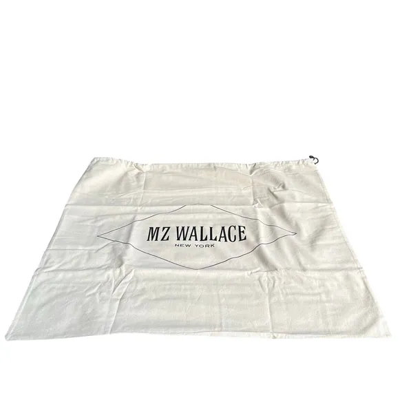 MZ Wallace Large Cream Dust Bag Drawstring Closure 26” x 23” - Image 3