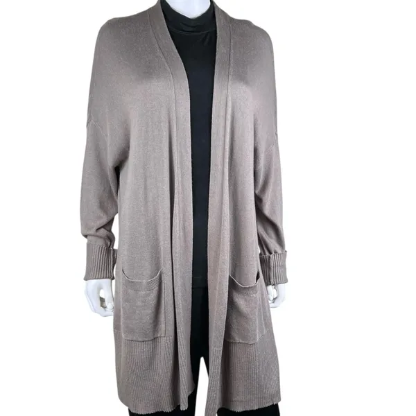 Sejour Nordstrom Open Front Midi Cardigan Sweater Plus Size 1X - Image 5