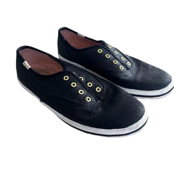 Keds x Kate Spade Glitter Sneakers Black Size 5M Champion Coquette Party - Image 3