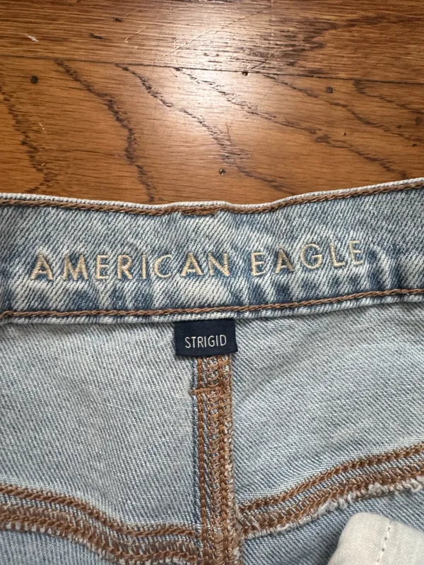 NWOT American Eagle Strigid Ripped High Waisted Stovepipe Jeans - Image 6