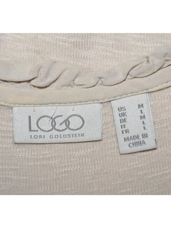 LOGO By Lori Goldstein Ladies Brown Tank Top Size M Casual Neutral Closet Staple - Image 7