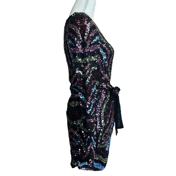 Show Me Your Mumu Shimmy Mini Dress in Starbust Sequins Medium New Womens - Image 6