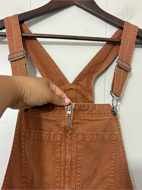 Abercrombie & Fitch Utility Overalls Brown Wide Leg Size S - Image 7