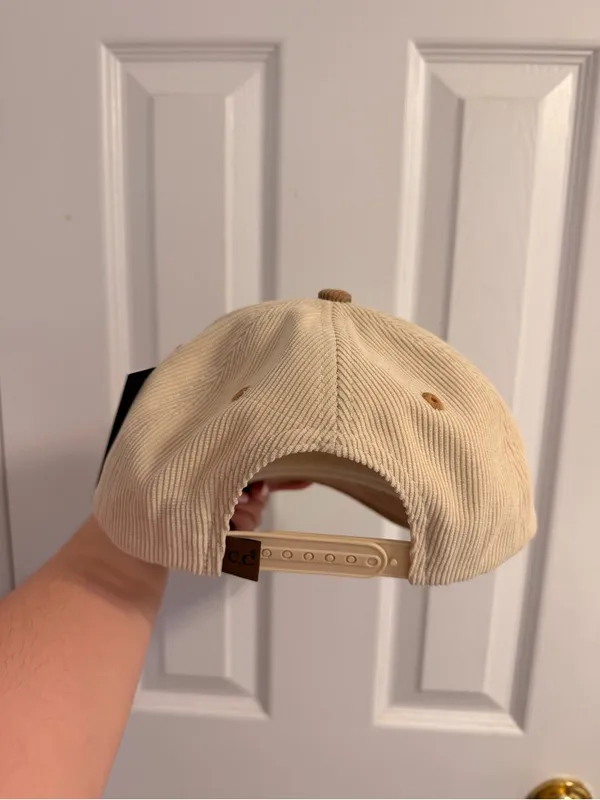 NWT EXPENSIVE & DIFFICULT Two-Tone Corduroy Trucker Hat- Beige & Brown - Image 4