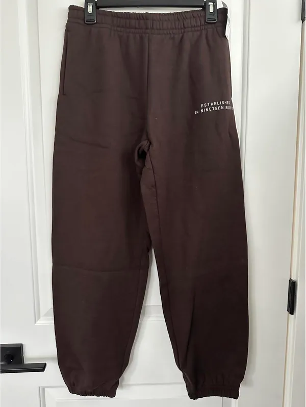 Pacsun Los Angeles Nineteen Eighty Texture Sweatpants NWT LA Brown Small - Image 4