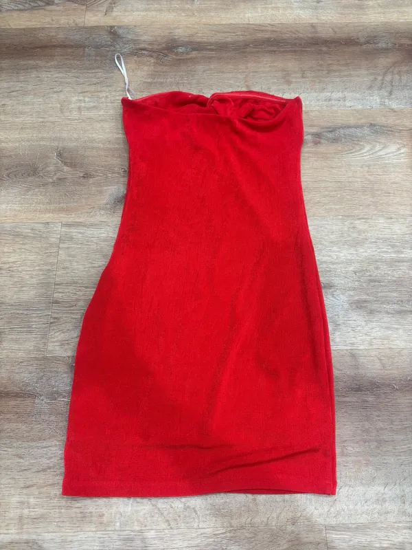 Red Princess Polly Mini Dress Strapless - Image 7