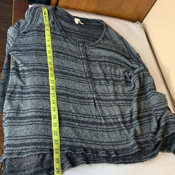Free People We The Free Striped Henley Boho Top Size Small - Image 11