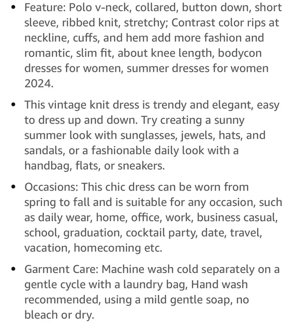 Merokeety Women's V Neck Ribbed Knit Midi Dress Short Sleeve Button Elegant Bodycon Sweater Dress - Image 9