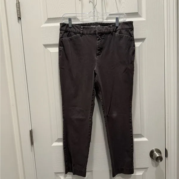 Old Navy Pixie High Rise Ankle Dark Heath Gray Pants Size 12. - Image 2