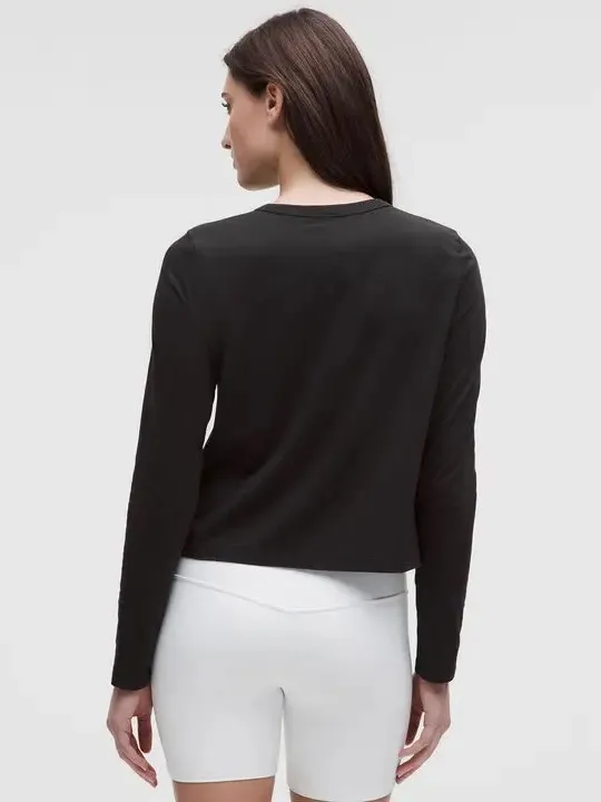 Lululemon Classic-Fit Cotton-Blend Long-Sleeve Shirt in Black - Size 2 - Image 3