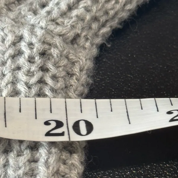 Hollister Gray Wrap Front Ribbed Knit Sweater Women’s Small Balloon Sleeve - Image 9