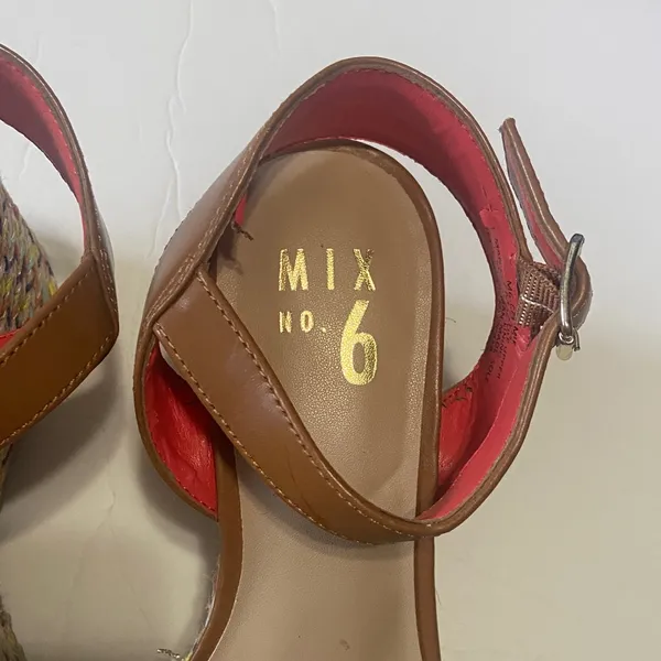 Mix No. 6 Brown Multicolor Woven Wedges - Image 2