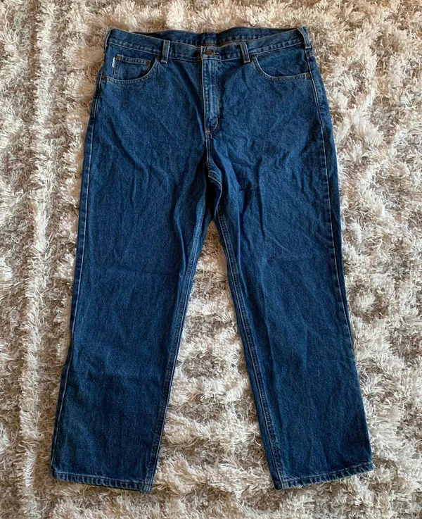 Carhartt Modern Medium Wash Blue Denim Jeans Work Wear - Image 6