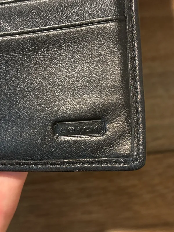 Vintage Coach Black Leather Wallet - Image 4