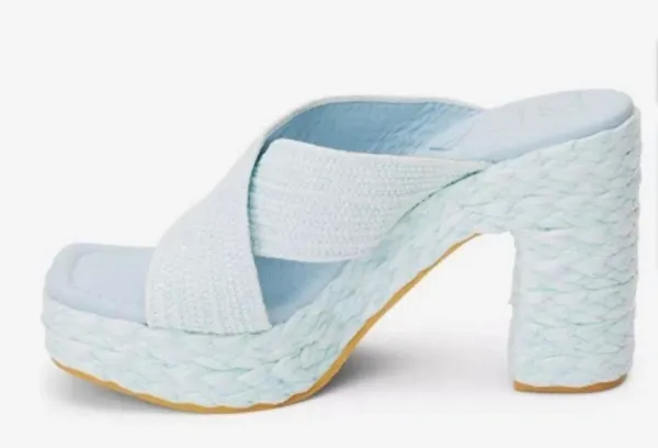 Beach By Matisse Caravan Baby Blue Platform Sandals - Image 2