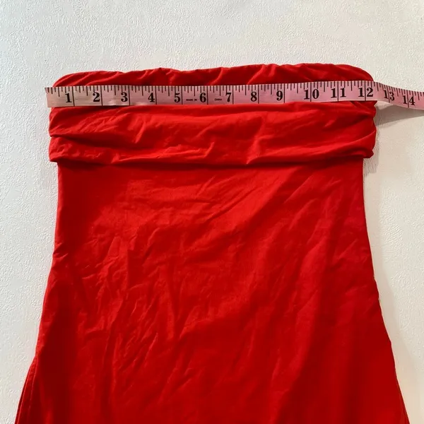 Suuksess Red Strapless Tube Top Size S Stretch Y2K Going Out Basic - Image 5
