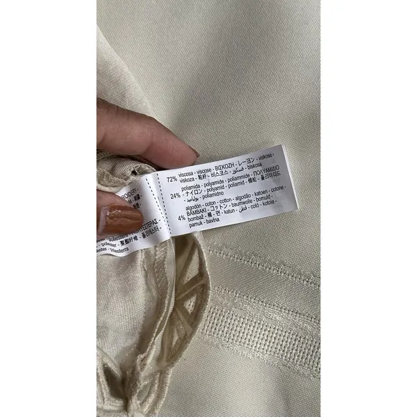 Zara Embroidered Peplum Top Beige/ Cream Size S New with Tags Women’s - Image 15