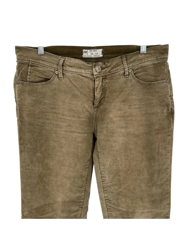 Free People Corduroy Pants Olive Green Size 28 Grunge Utilitarian Earthcore - Image 2
