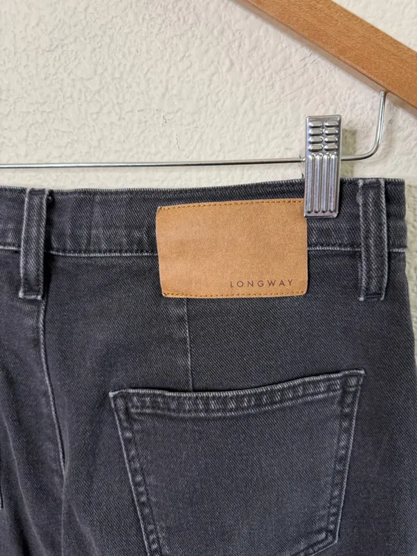 Longway Sunrise Jean Wide Leg Charcoal Black Womens Size 26 - Image 5