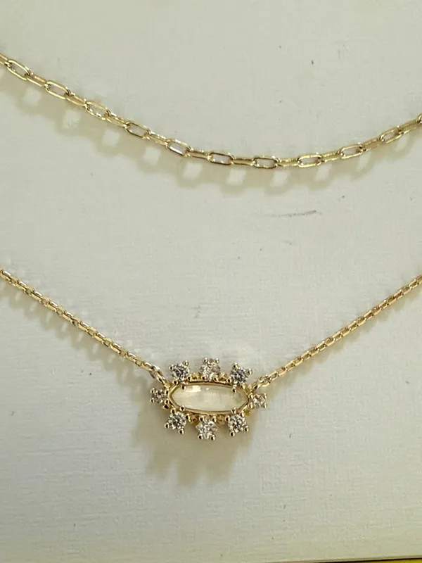 Kendra Scott Emma Framed Gold Layered Necklace Set New - Image 3