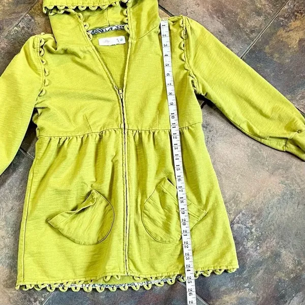 Lilka Anthropologie Green Full Zip Hoodie Jacket Small - Image 8