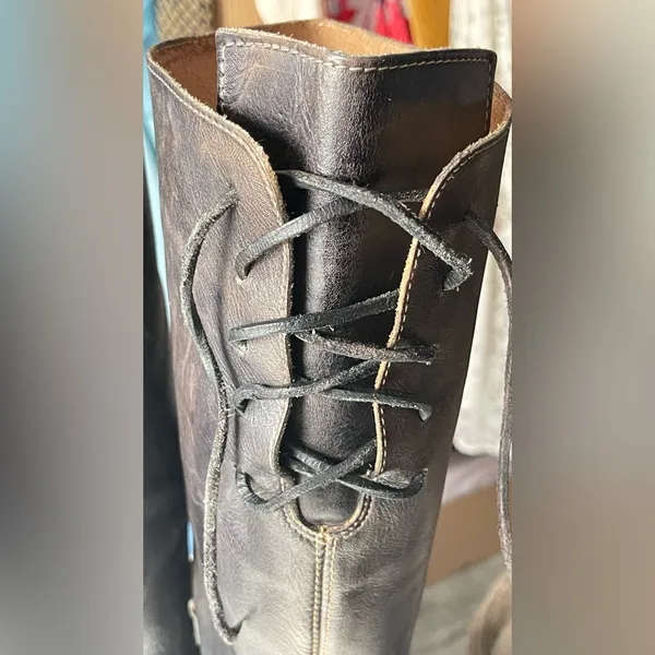 BEDSTU Brown and Black Knee-High Leather Boots - Image 7