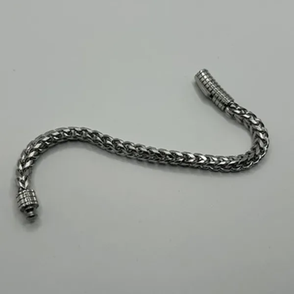 Mens Franco Bracelet 8 Inch Real Silver Solid Box Link Plated Heavy Durable New - Image 4