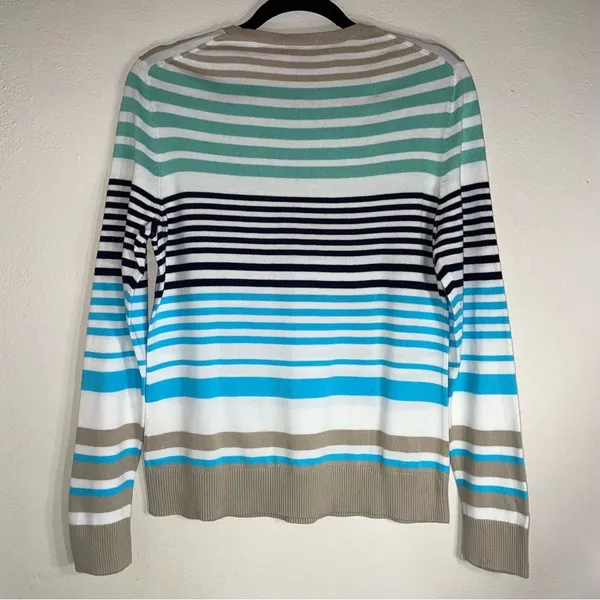 Brooks Brothers M Cotton Crew Neck Striped Sweater Long Sleeve - Image 6