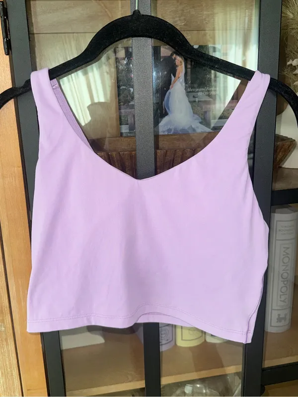 OFFLINE By Aerie Real Me Low Key Longline Sports Bra Removable Pads lively lilac - Image 3