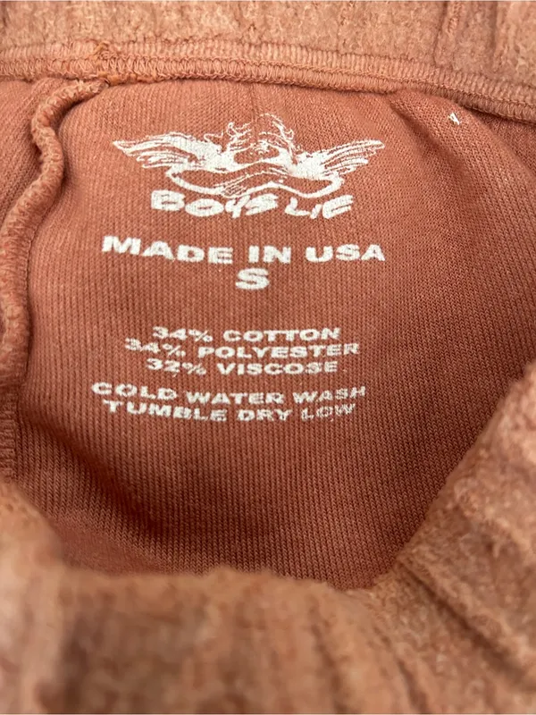 Revolve Boys Lie Pamela Inside Out Sweatpants Brown, Pink NWOT - Image 5
