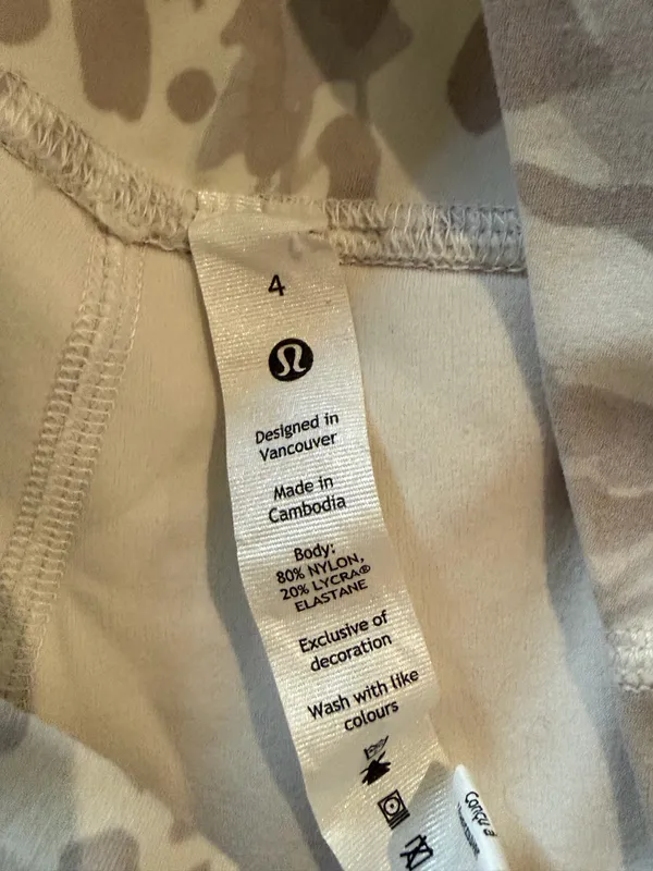 Lululemon Align Leggings High Rise pant 28” Cheetah Camo Antique White/Gray - Image 4